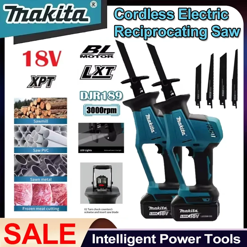 Metal Saw Reciprocating - Makita DJR189 Cordless Electric Reciprocating Saw