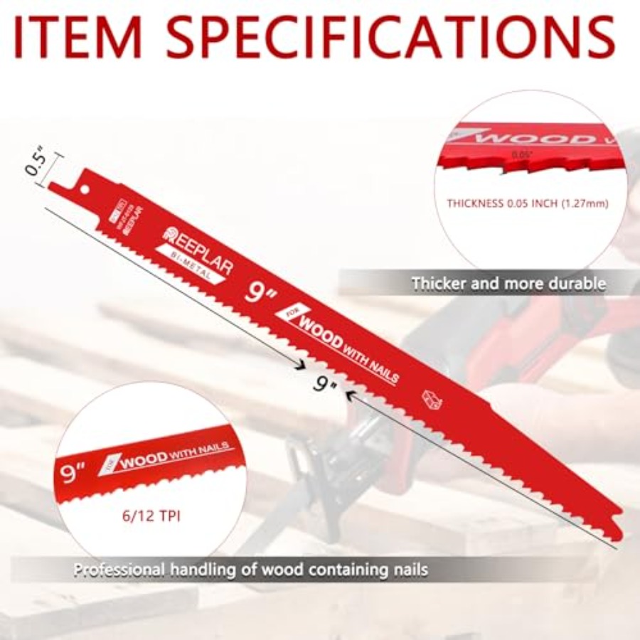 Stud and Nail sawzall Blades9  - Metal Saw Reciprocating recension och pris