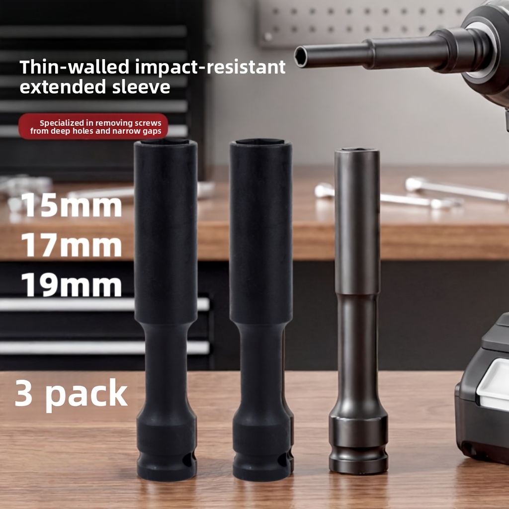 1/3pcs 1/2 inch extended thin- - Pneumatic Impact Wrench recension och pris