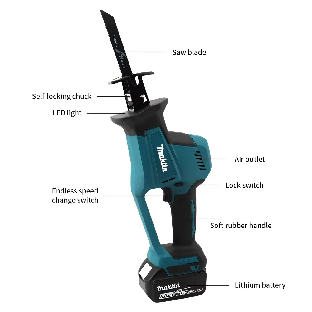 Makita DJR189 18V Cordless Ele - Metal Saw Reciprocating recension och pris