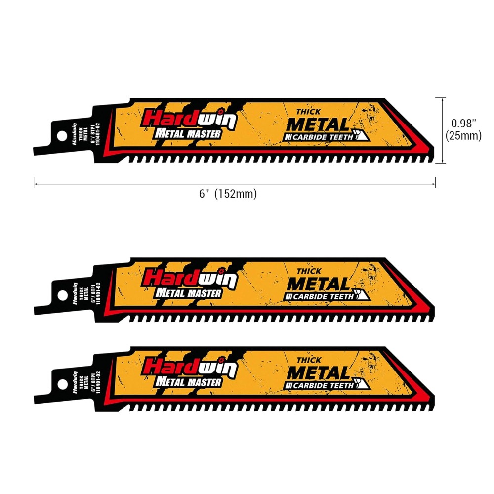 6-Inch 8 TPI Carbide Reciproca - Metal Saw Reciprocating recension och pris