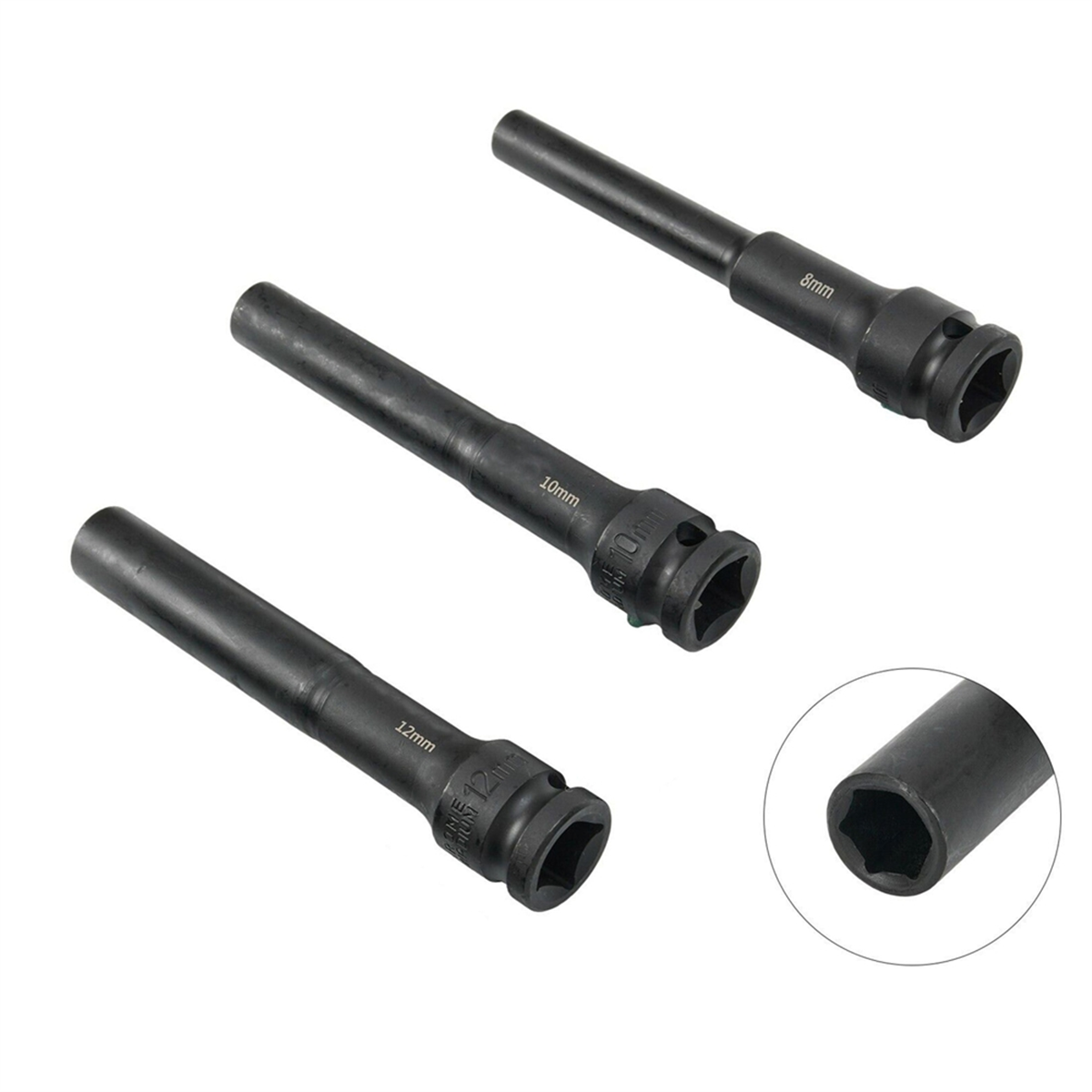 A002 3PCS 1/2 Drive Hex Socket - Pneumatic Impact Wrench recension och pris